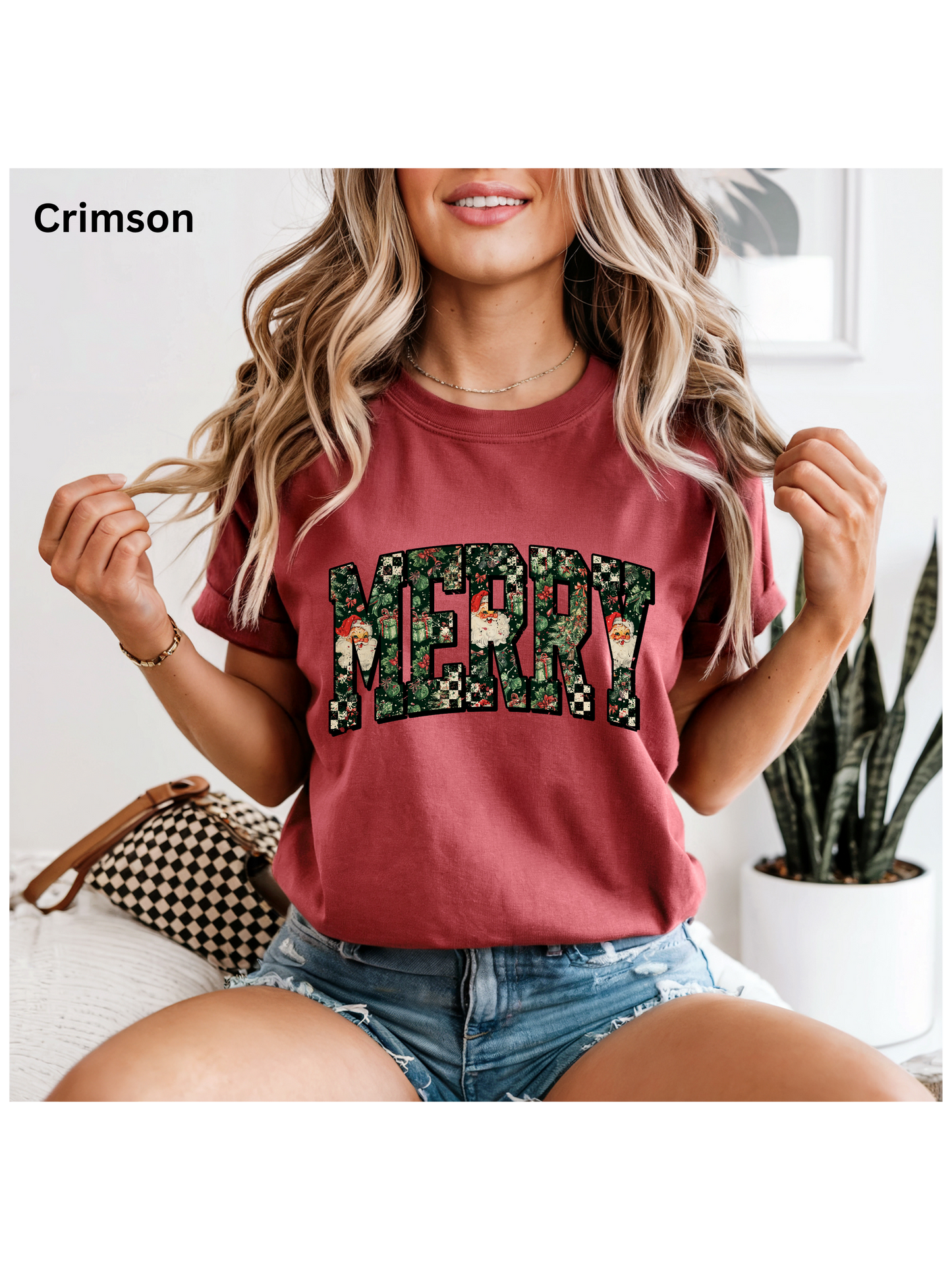 Vintage Checkered MERRY