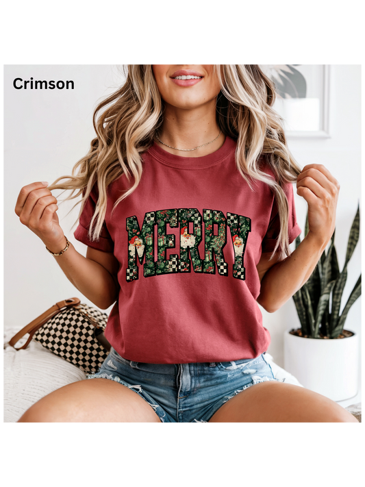 Vintage Checkered MERRY