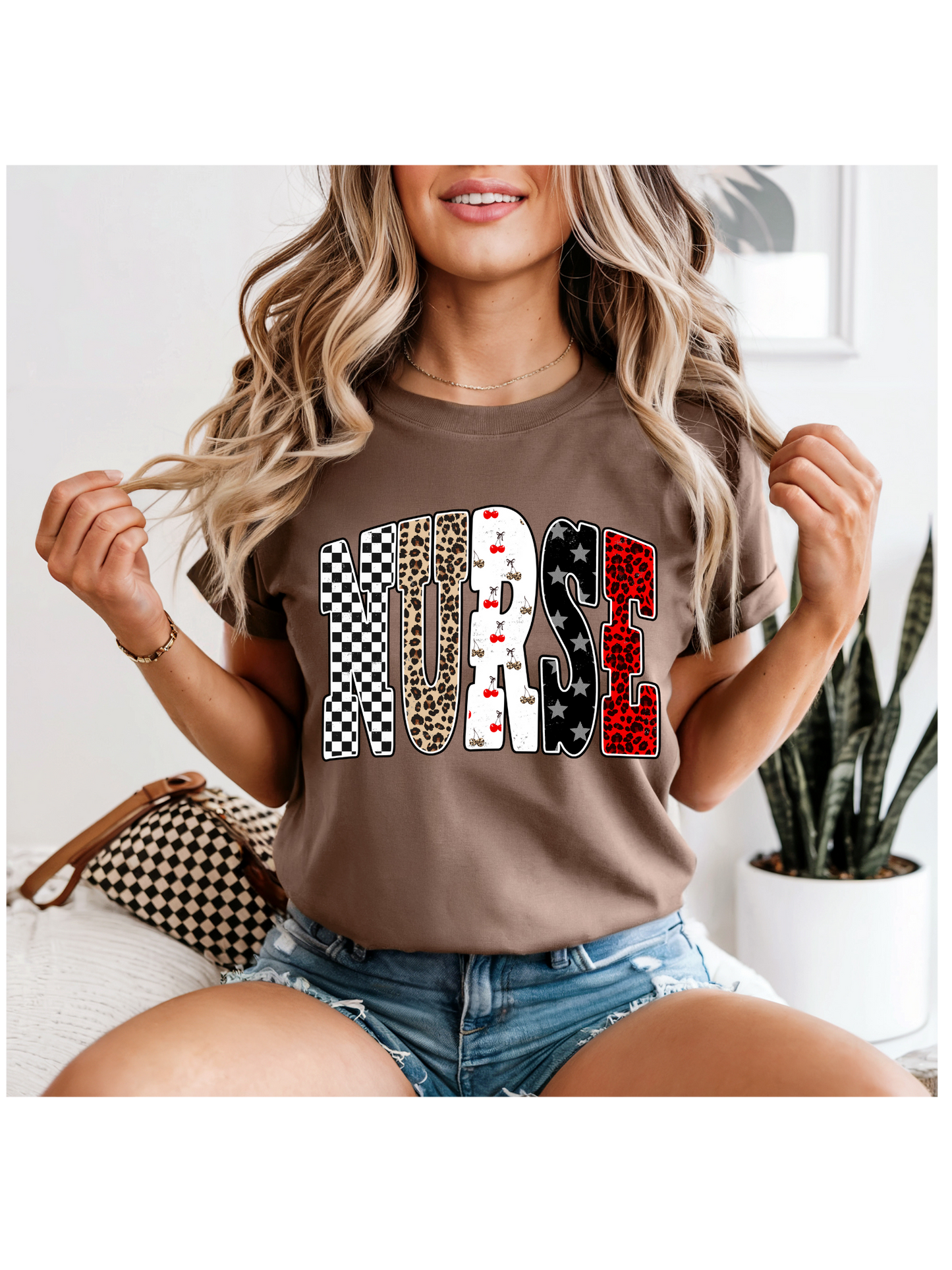 Checkered and Leopard NURSE