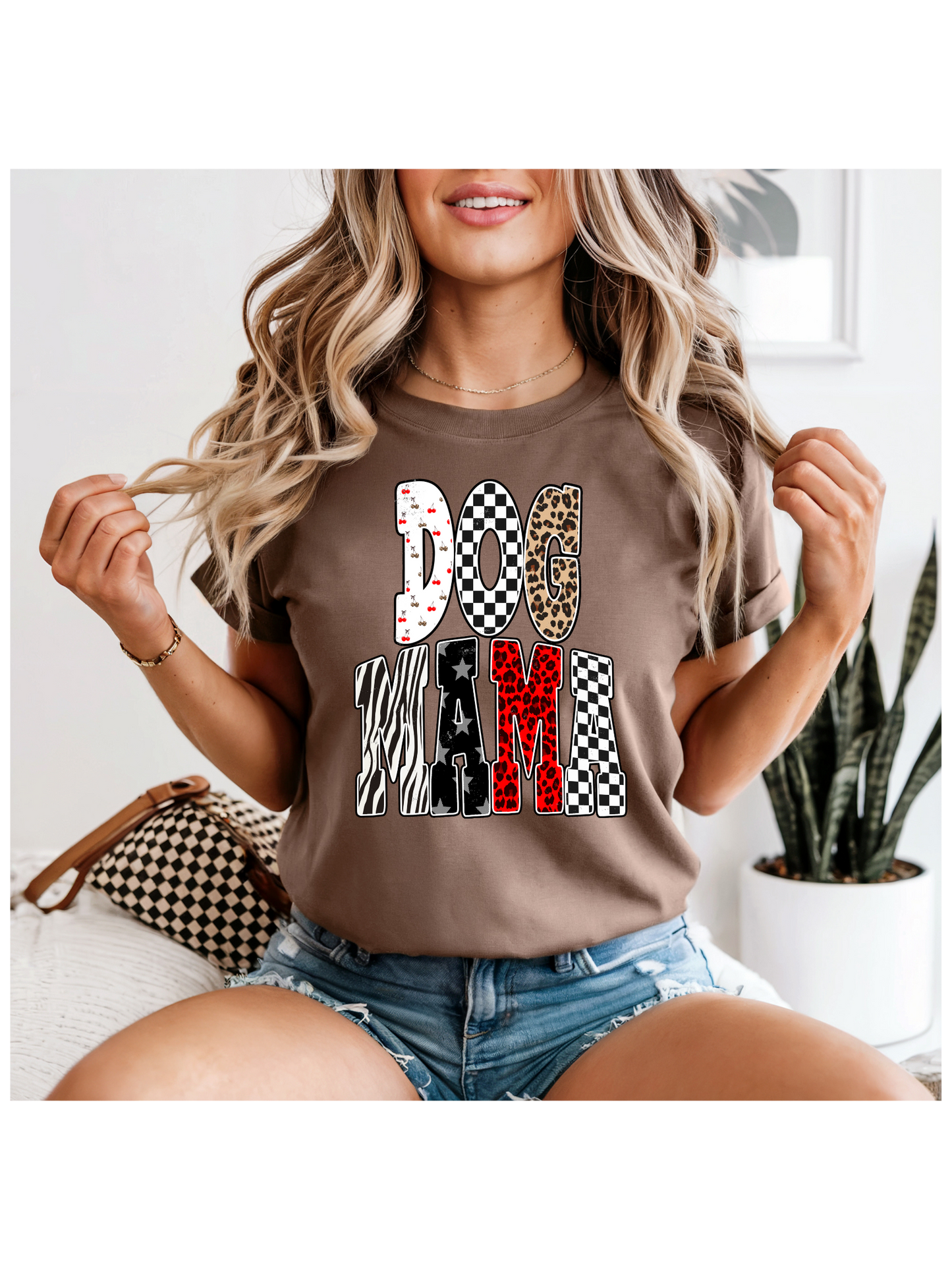 Checkered and Leopard DOG MAMA