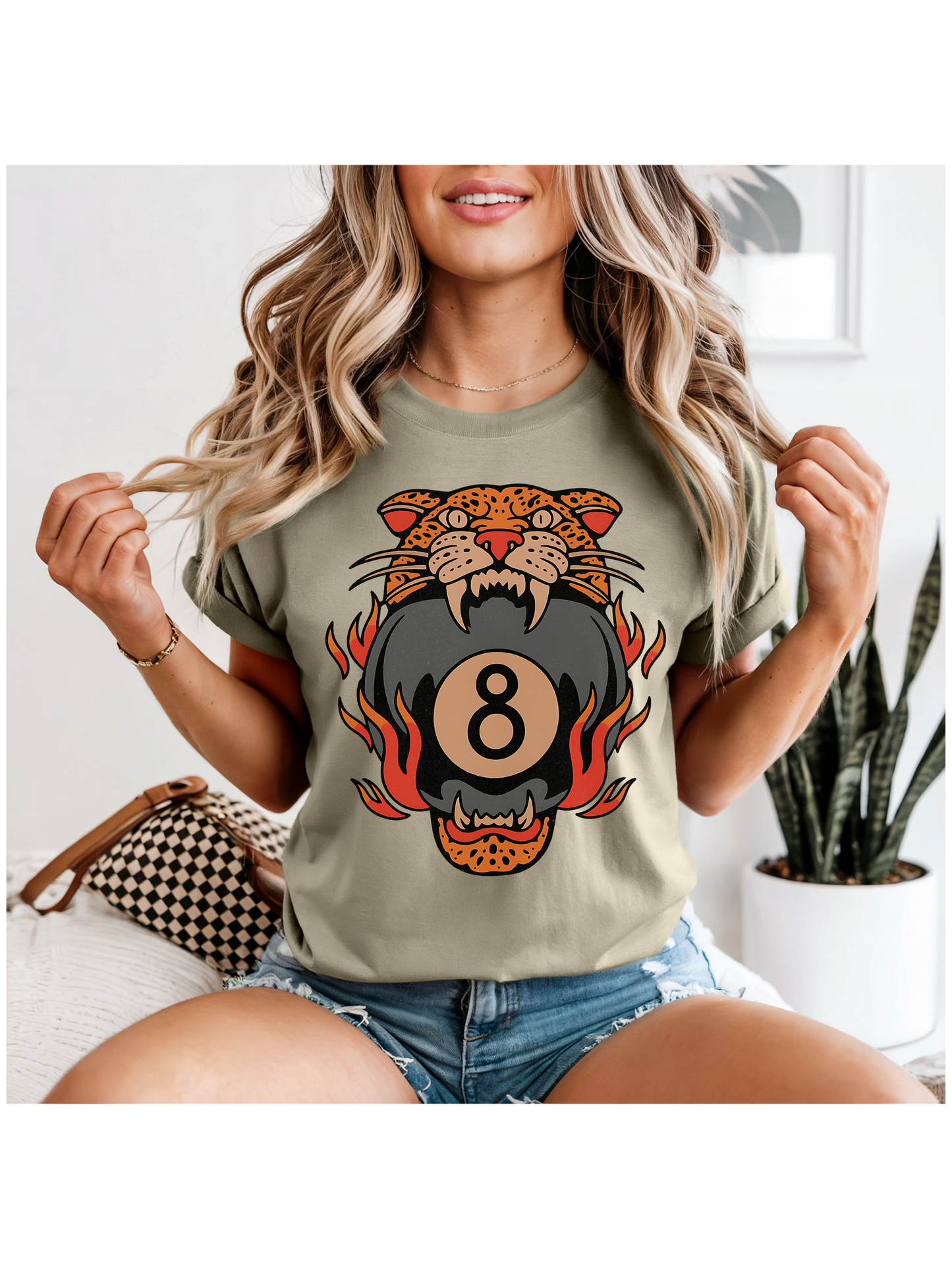 Edgy Leopard with 8 Ball
