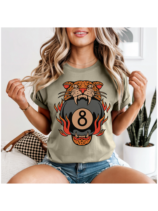 Edgy Leopard with 8 Ball