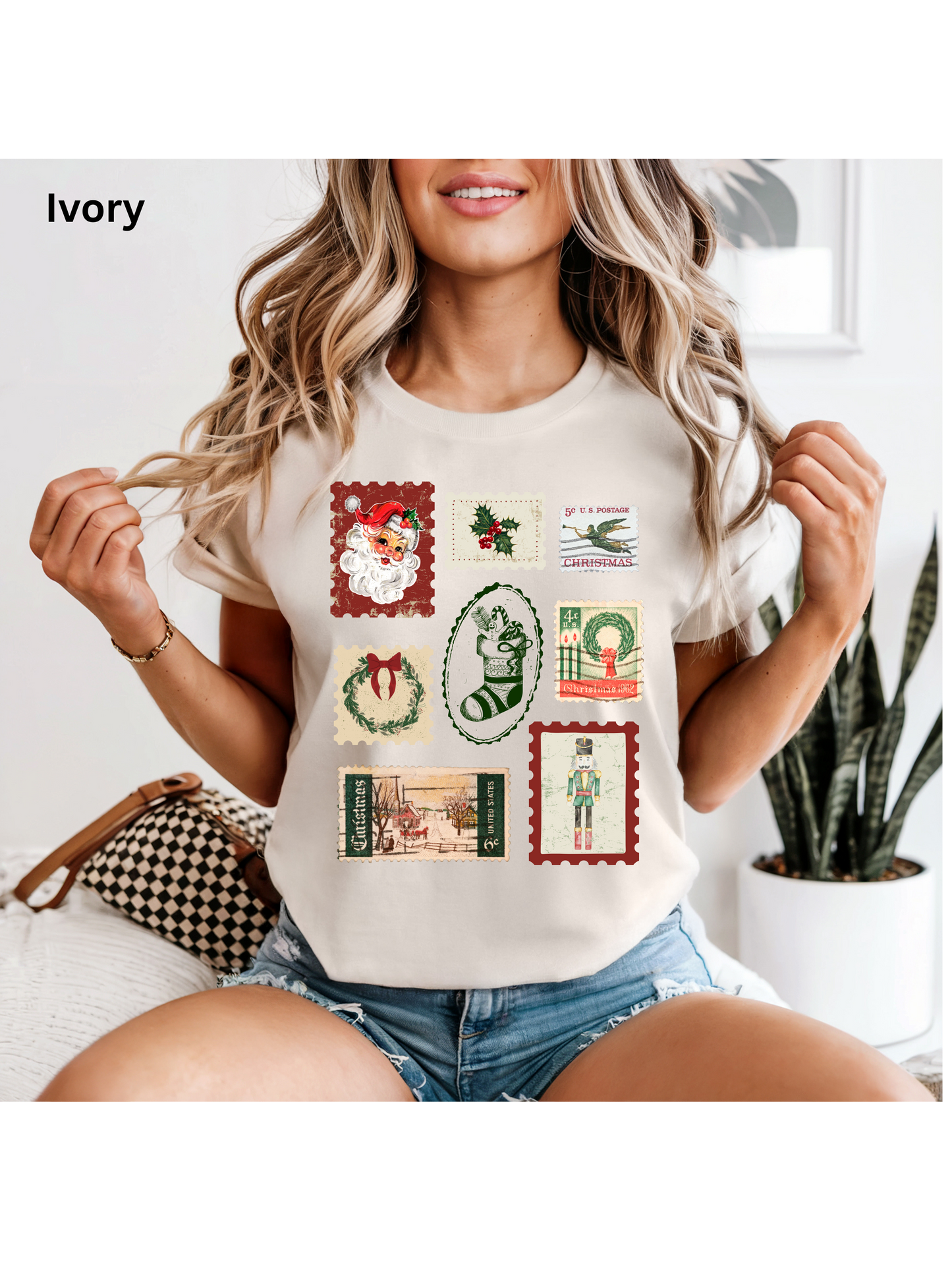 Vintage Christmas Postage Design