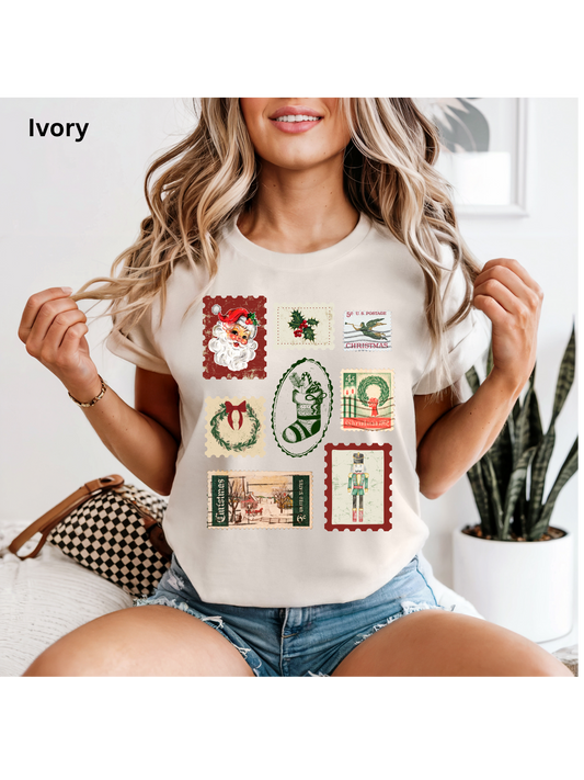 Vintage Christmas Postage Design