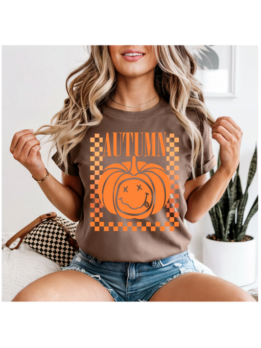 Autumn Checkered Tee