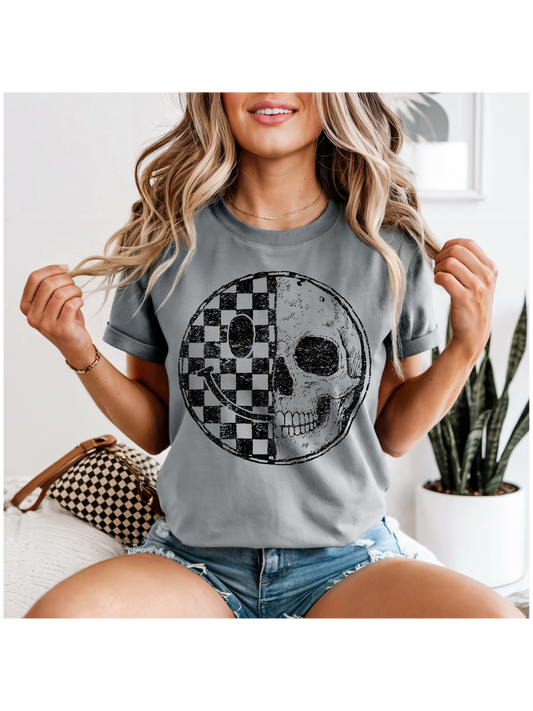 Checkered Skull/Smiley
