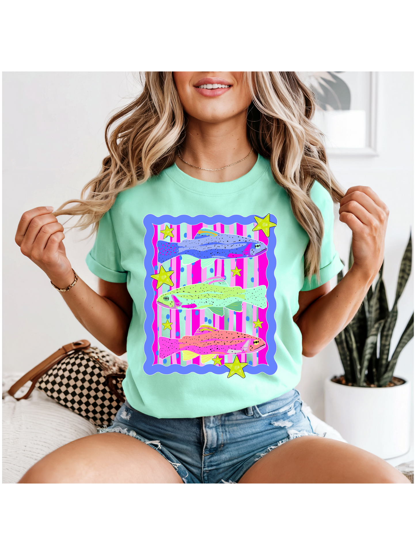 Neon Stacked Fish