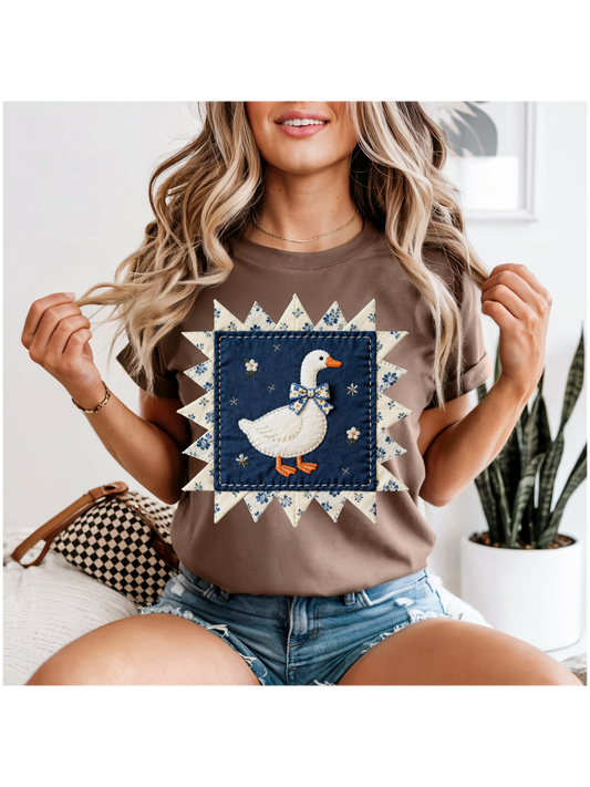 Faux Quilted Goose Patch