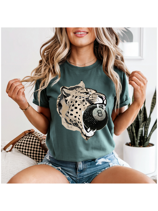 **Exclusive** Leopard with 8 Ball