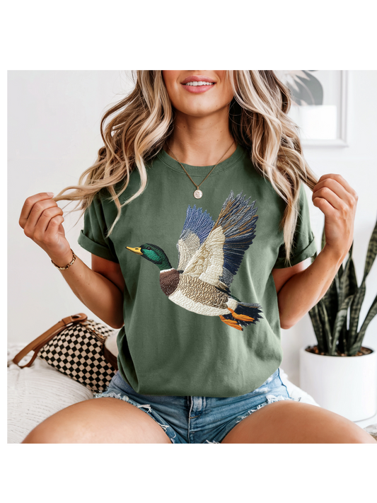 Faux Embroidered Duck