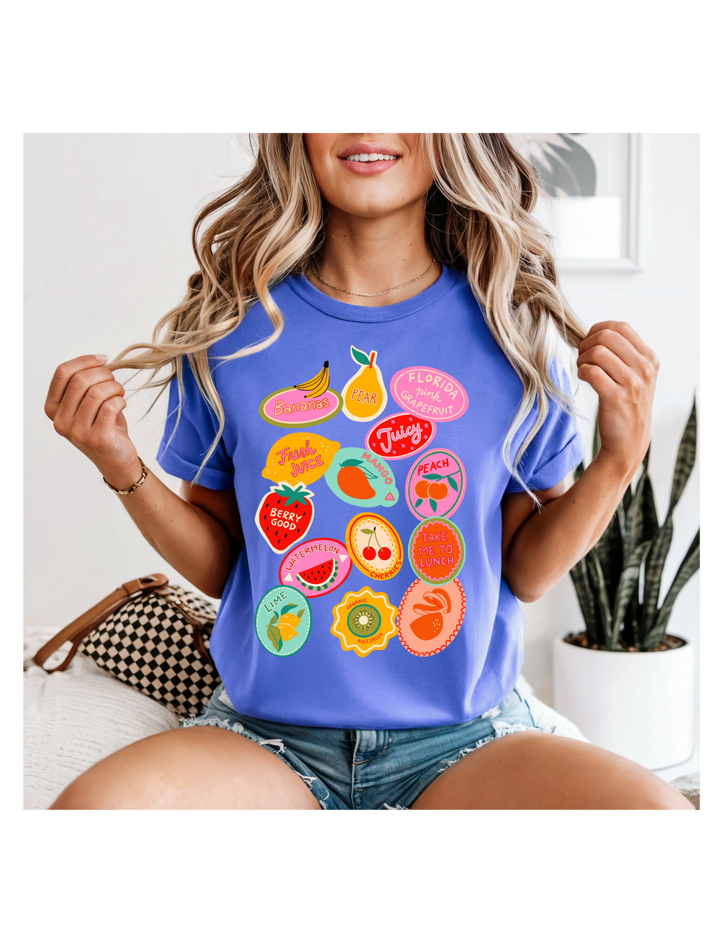 Fruit Colorful Stamps Collage