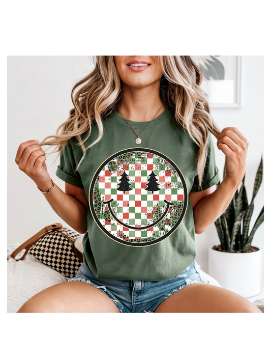 Checkered Christmas Tree Smiley